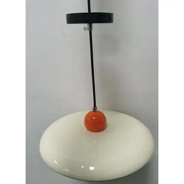 70s Dine In Kitchen Ceiling Light featuring a retro design with colorful orange accents and glossy finish.