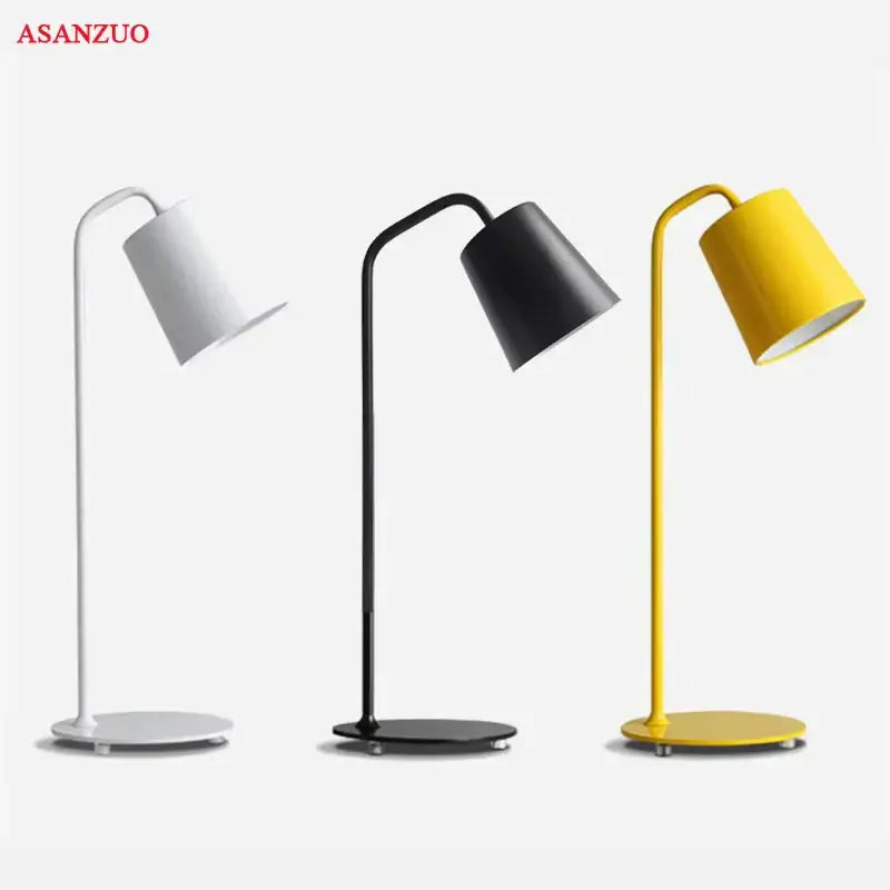 Modern Metal Desk Lamp - LED, Minimalist Design