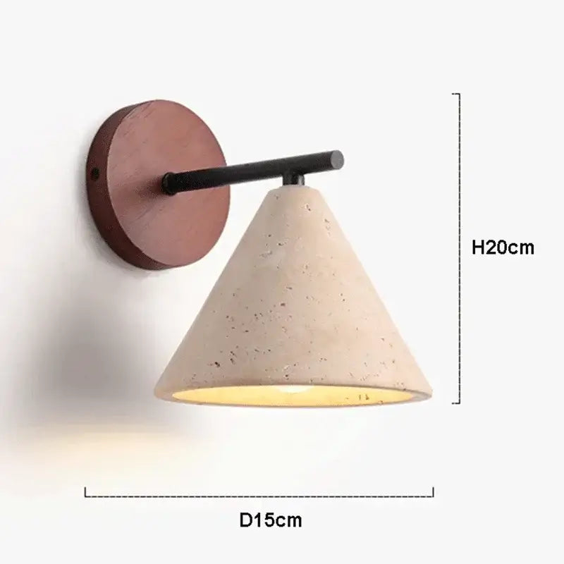 Natural Travertine Wall Lamp - LED Sconce