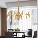 Modern Gold LED Chandelier – 20-Head G4 Luxury Ceiling Light for Living Room & Hotel Lobby in a dining area.