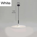 Sleek, Modern Led Pendant Lamps in white with adjustable height, ideal for contemporary interiors.
