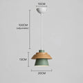 Scandinavian Macaron Wood Pendant Light – Colourful E27 Cord Pendant