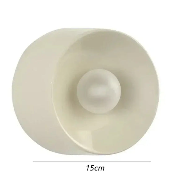 Bauhaus Round Metal Wall Lamp Paint Black/white 15cm/18cm Wall Light for Home Living Room Dining Room Bedroom LED Lighting