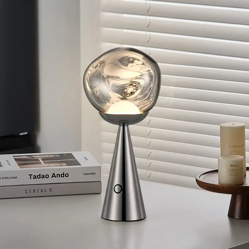 Modern Glam Lava Cordless Table Lamp – Rechargeable