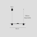 Hanging Minimalism Lights with adjustable length, sleek black design, and modern aesthetic perfect for contemporary spaces.