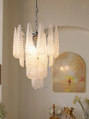 Vintage Drop Glass Chandelier with LED