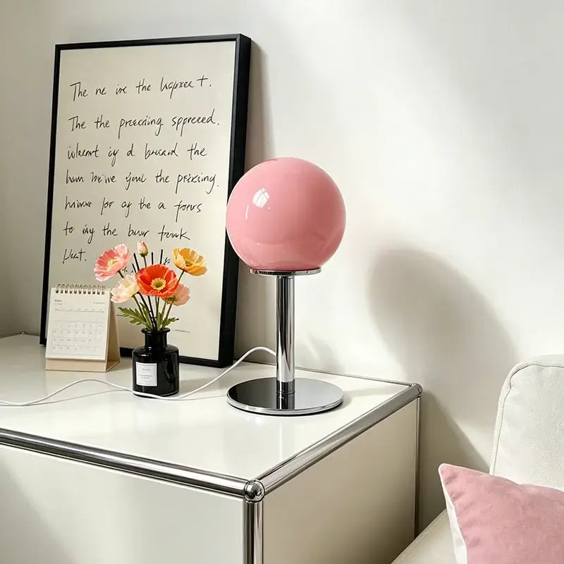 Bauhaus Small Glass Sphere Table Lamp, USB and Dimmable