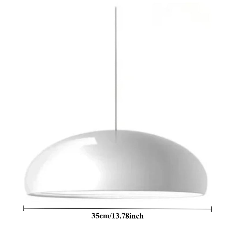 Glossy Dome Pendant Light – Dimmable Mid-Century Modern