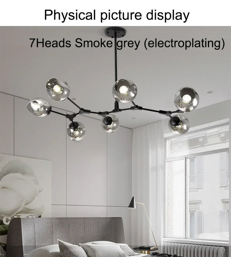 Nordic Molecular Glass Chandelier