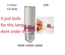 E27 LED bulb for Black and White Rattan Flower Lamp Shade, 16W, 3 colors, 3000K, 4000K, 6000K.