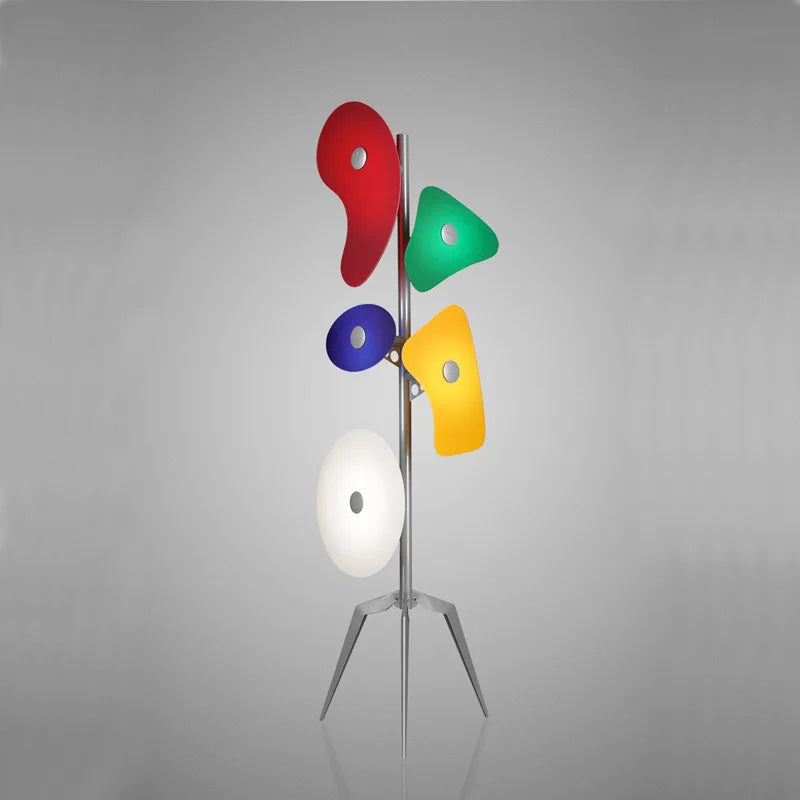 Colorful Acrylic Shade Floor Lamp - Modern Artistic Design