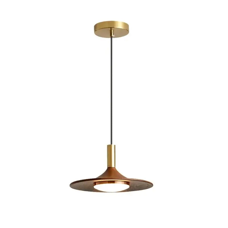 Walnut Mid Century Modern Chandelier