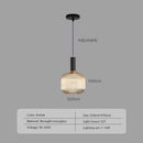 Pendant Light: Modern Nordic Glass Hanging Lighting Fixtures with amber glass and adjustable design.