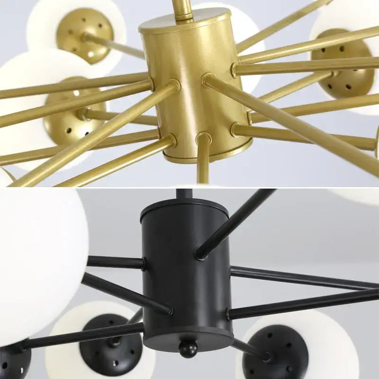 Glass Globe Sputnik Chandelier – Mid-Century Modern, 6 to 16 Lights