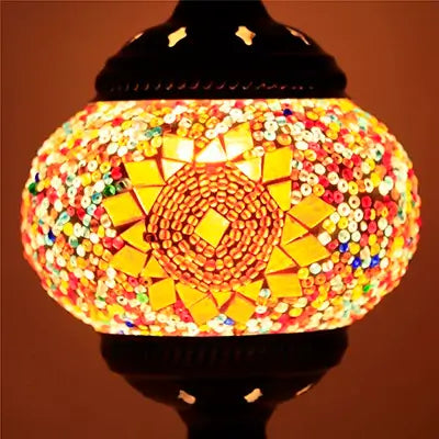 Turkish Mosaic Pendant Light – Handmade LED Chandelier with Rich Ethnic Charm