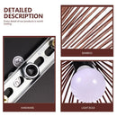Detailed view of Simple Wicker lamp shade components: bamboo design, hardware, and light bulb.