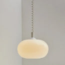 Bauhaus Glass Chandeliers with bright cord featuring a charming hand-blown glass shade and adjustable spiral wire.