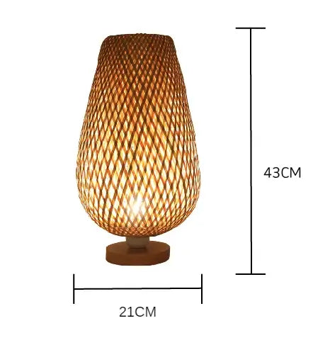 Eco-Friendly Vintage Bamboo Table Lamp