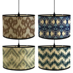 African Geometric Lamp Shade - Bamboo Drum