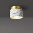 Italian Marble Downlight in Green or White Marble with gold accents, ideal for modern home decor.