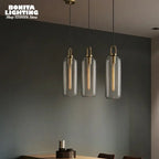 Grey Frosted Sphere Glass Hanging Lamp