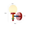 Lego like playful and colourful wall & ceiling light with colorful round bulb and vibrant design for kids' rooms.