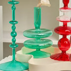 Elegant Red Glass Candle Holders | Shop Now