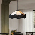 French Retro Fabric Pendant Light – Art Deco Fringe Chandelier for Bedrooms & Lounges