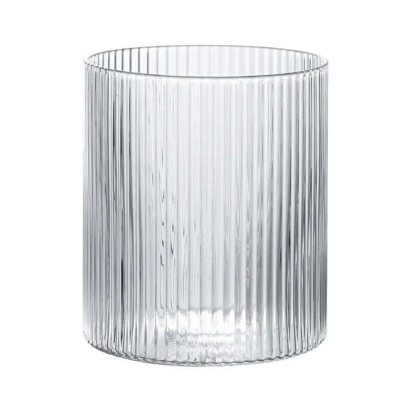 Tumblers, Tumblers, Tumblers, Set of 300ML Ribbed Mi-Century Modern Old Fashioned Glass