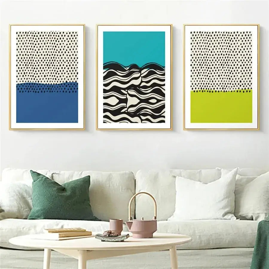 Pastel Colour Mid-Century Modern Abstract Posters