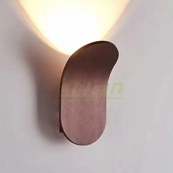 Wall Lamp: Mid-Century Modern Japanese Style showcasing a leaf-inspired design with warm LED lighting.