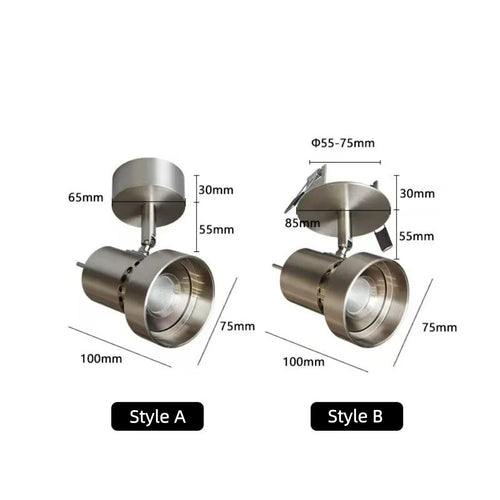 Adjustable, Rotatable Brushed Nickel Spotlight