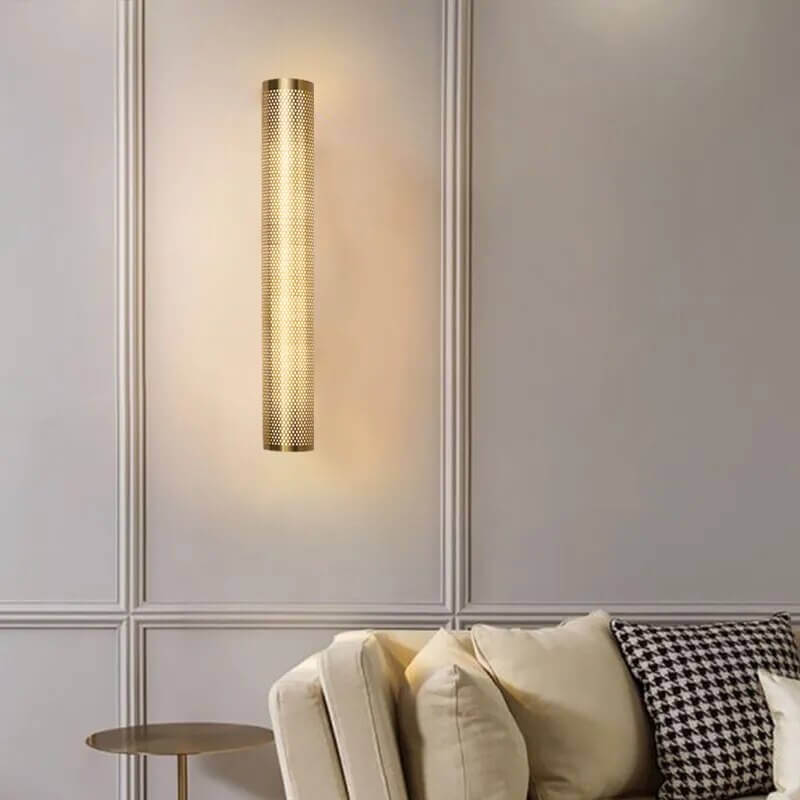 Wall Light Fixtures, Wall Light Fixtures, Wall Light Fixtures, Contemporary Perforated Brass Wall Lamp