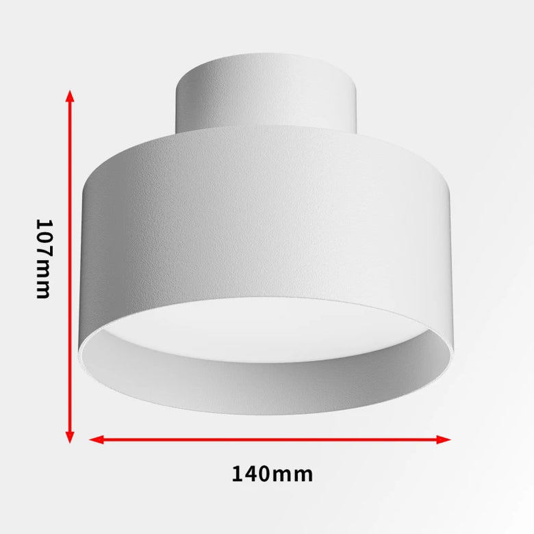 Plafonnier Tambour Moderne en Métal 140mm
