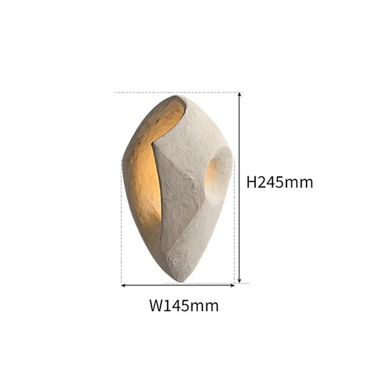 Organic Zen Stone LED Wall Light for Warm Ambient Glow