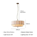 Wabi-Sabi Fabric Pendant Light – D45cm to D65cm showcasing adjustable height and unique design details.