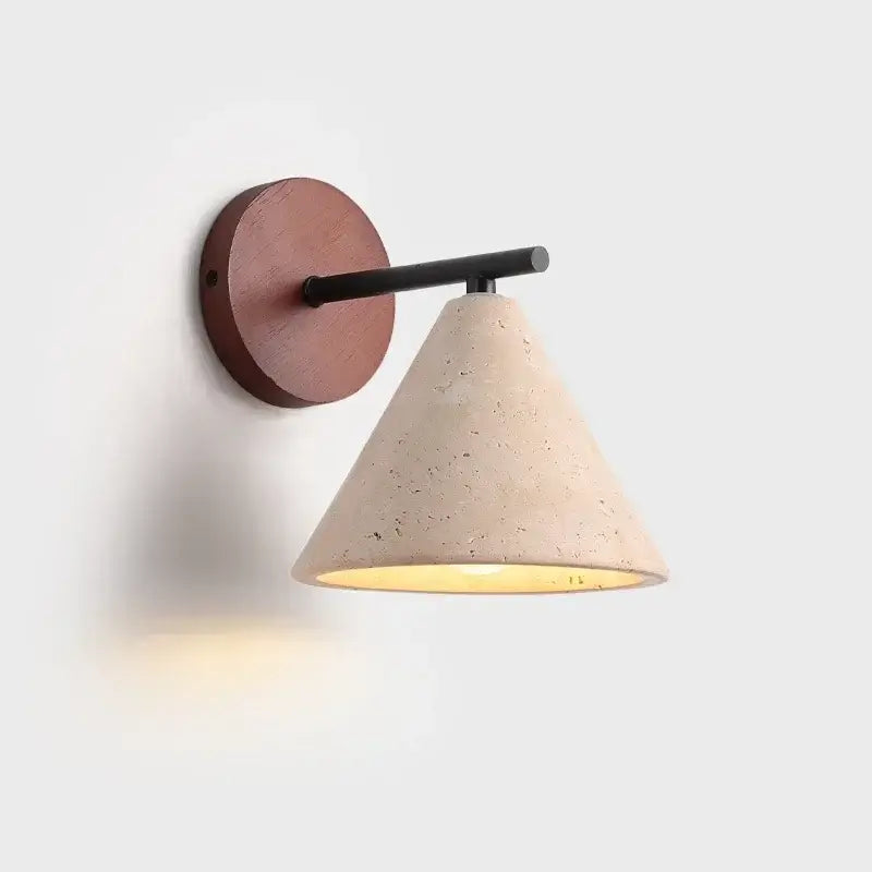 Natural Travertine Wall Lamp - LED Sconce