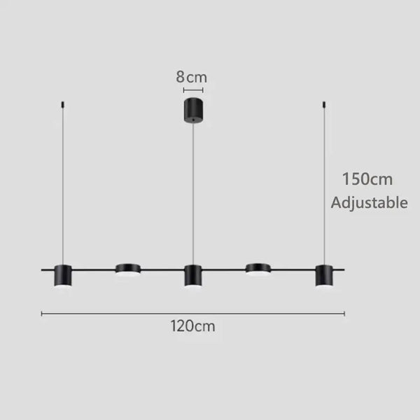 Hanging Minimalism Lights with adjustable height of 150cm, modern design and stylish look for any room.