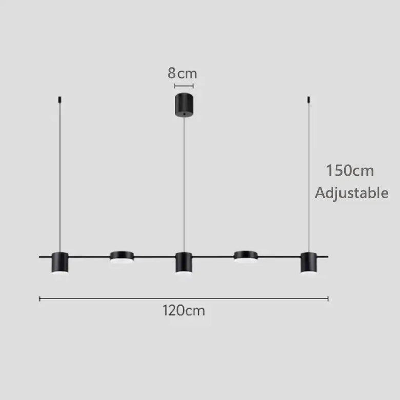 Hanging Minimalism Lights with adjustable height of 150cm, modern design and stylish look for any room.