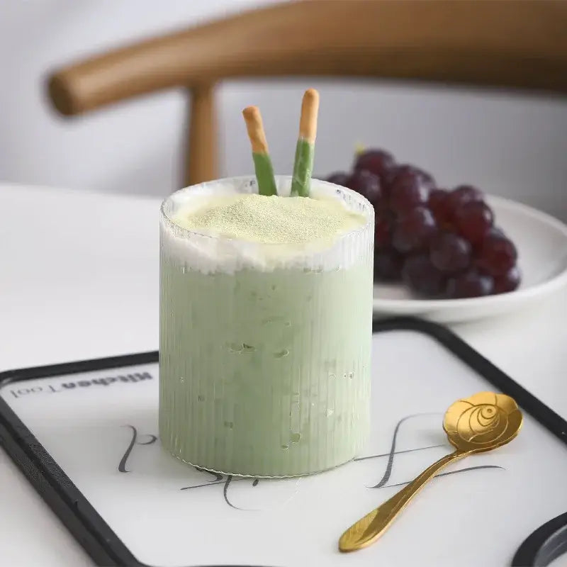 300ML Ribbed Mid-Century Modern Glass Set