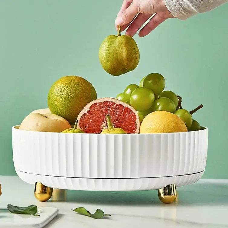 Bowls, Bowls, Bowls, Designer Fruit Bowl with Golden Accents - Modern and Luxurious