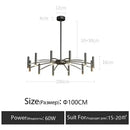 Modern Starburst LED Chandelier – 24-Light Sculptural Ceiling Statement dimensions and specifications