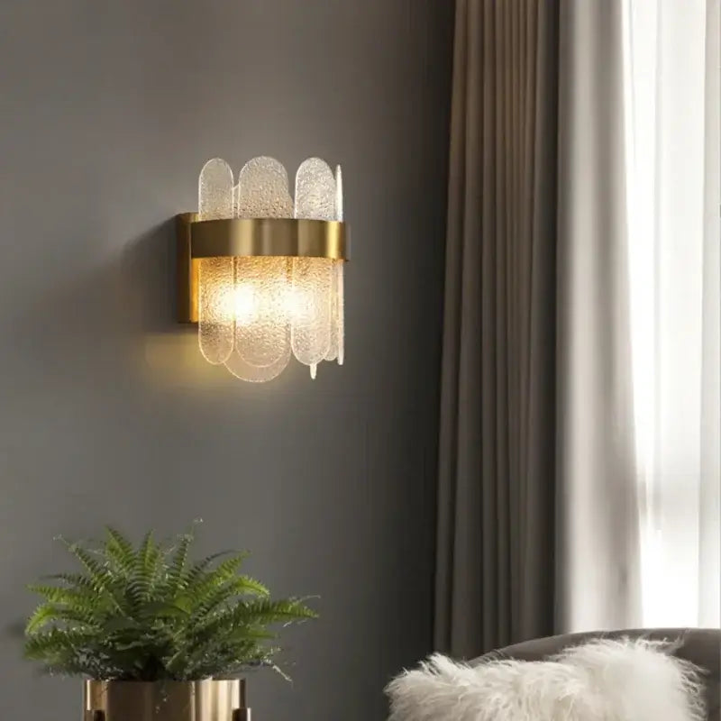 Luxury Smoke Grey Glass Wall Sconce – Modern Nordic LED Light