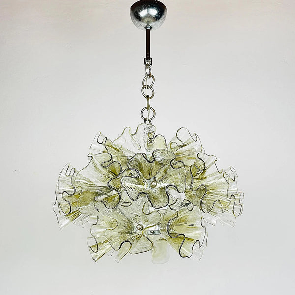 Luxury Flower-Shaped Glass Chandelier 45cm
