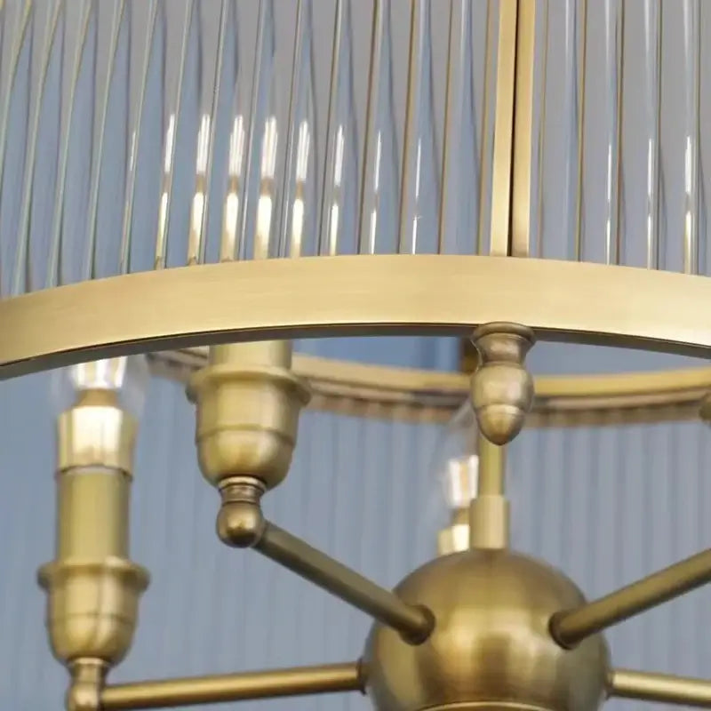 Radiant Elegance: Gold Copper Chandelier