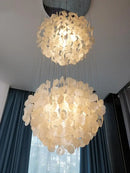 70s Retro Shell Multi-String Light Pendant showcasing elegant shell design in a modern interior setting.