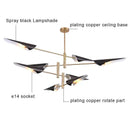 Hoxton - Typical 50s Pendant Light showcasing spray black lampshade and plating copper ceiling base.