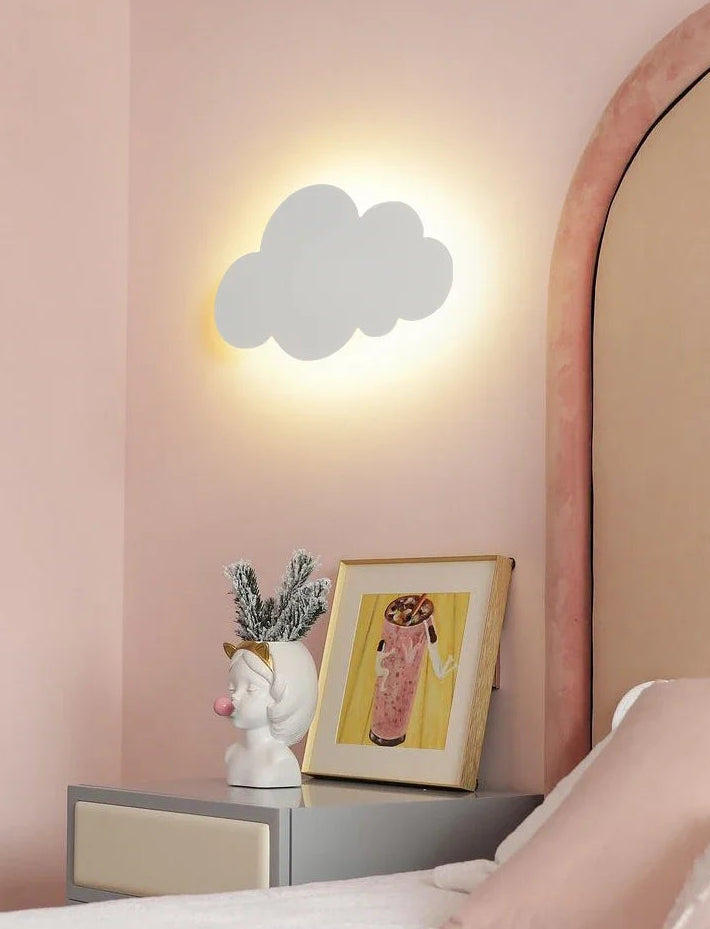 Cloud Wall Light with Pull Cord - Battery powered