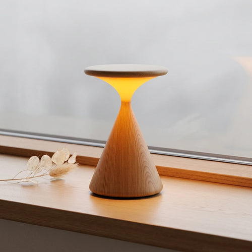 Lampe de table sablier minimaliste moderne – Sans fil, rechargeable
