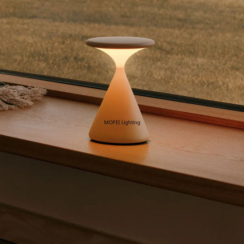 Designer Rechargeable Table Lamp for Bedroom Living Room Sofa Side Study Bedside Modern Luxurious High-end Feeling LED Light